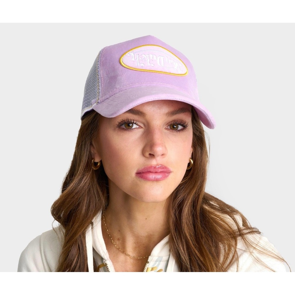 NEW Von Dutch Grape Light‎ Purple Velvet white Mesh Trucker SnapBack Unisex hat - Picture 7 of 8